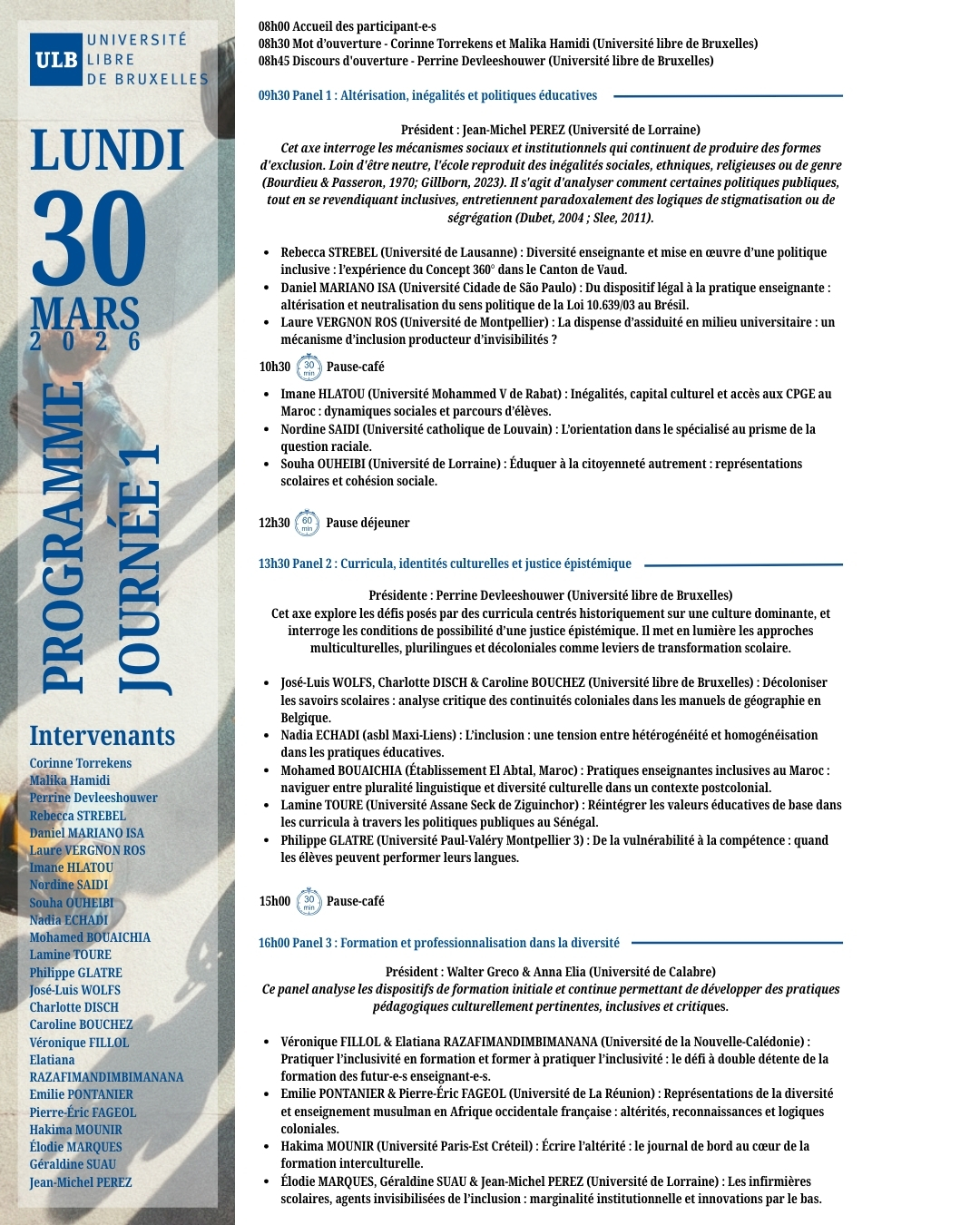 COLLOQUE INTERNATIONAL Diversité culturelle et éducation inclusive